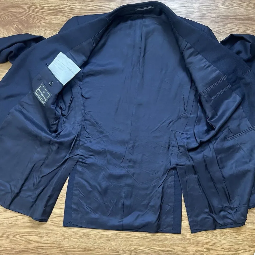 Ermenegildo Zegna High Performance Blazer Mens 40R Wool Jacket Navy Blue